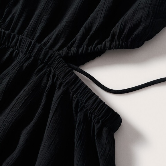 Mango side slit dress in black size L - Picture 5 of 10